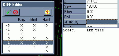 The Object Difficulty editor